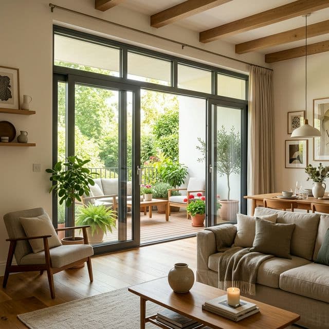 Residential aluminium sliding windows and glass partition works